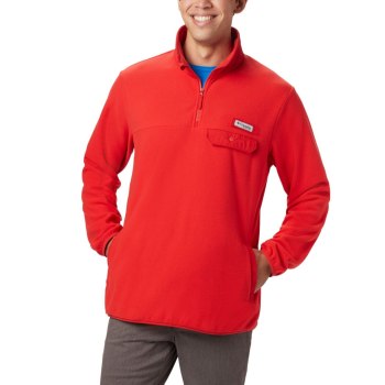 Columbia Harborside II Fleece, Pullover Rojos Para Hombre | 943820-JTG